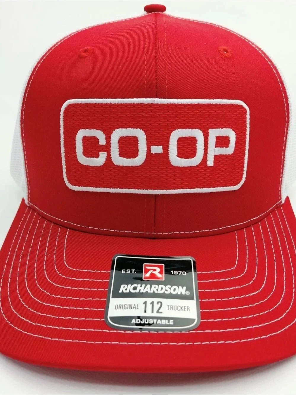 CO-OP SEED Farm Ranch Embroidered Patch Richardson 112 Hat Cap Red